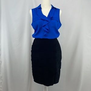 Vintage black suede skirt